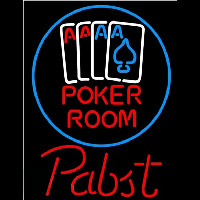 Pabst Poker Room Beer Sign Neonreclame