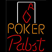 Pabst Poker Squver Ace Beer Sign Neonreclame