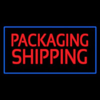 Packaging Shipping Blue Rectangle Neonreclame