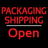 Packaging Shipping Open White Line Neonreclame