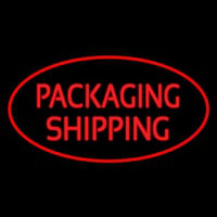 Packaging Shipping Oval Red Neonreclame