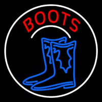 Pair Of Boots Logo With Border Neonreclame
