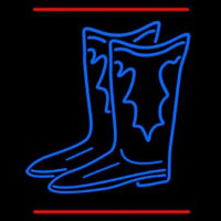 Pair Of Boots Logo With Line Neonreclame