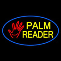 Palm Reader Logo Blue Oval Neonreclame