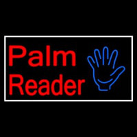 Palm Reader White Border Neonreclame