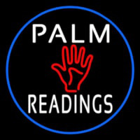 Palm Readings With Palm Blue Border Neonreclame
