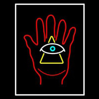 Palm With Eye Pyramid Neonreclame