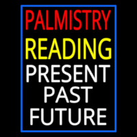 Palmistry Reading Blue Border Neonreclame