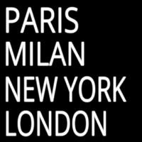 Paris Milan London Neonreclame