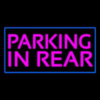 Parking In Rear Blue Rectangle Neonreclame