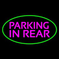 Parking In Rear Green Oval Neonreclame