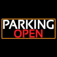 Parking Open With Orange Border Neonreclame
