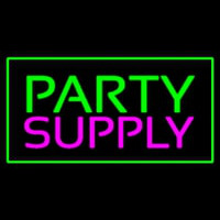 Party Supply Green Rectangle Neonreclame