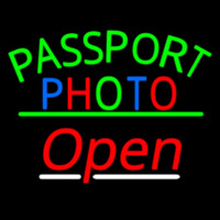 Passport Multi Color Photo With Open 3 Neonreclame