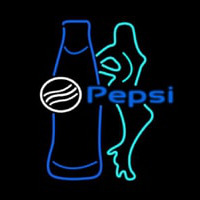 Pepsi Bar With Bottle And Girl Neonreclame