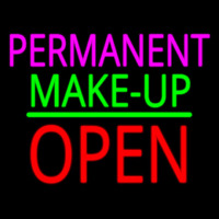 Permanent Make Up Block Open Green Line Neonreclame