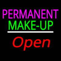 Permanent Make Up Open White Line Neonreclame