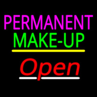 Permanent Make Up Open Yellow Line Neonreclame