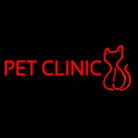 Pet Clinic With Pet Neonreclame