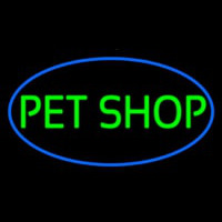 Pet Shop Oval Blue Neonreclame