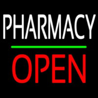 Pharmacy Block Open Green Line Neonreclame
