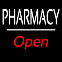 Pharmacy Open White Line Neonreclame