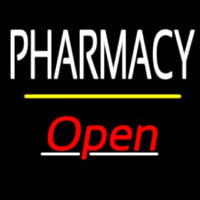 Pharmacy Open Yellow Line Neonreclame