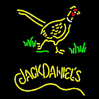 Pheasant and Jack Daniels Whiskey Neonreclame