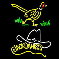 Pheasant and Jack Daniels Yellow Neonreclame