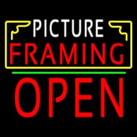 Picture Framing With Frame Open 1 Logo Neonreclame