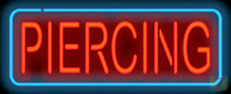 Piercing Neonreclame