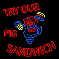 Pig Sandwich Neonreclame