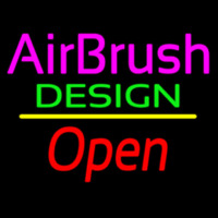 Pink Airbrush Design Open White Line Neonreclame