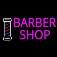 Pink Barber Shop With Logo Neonreclame