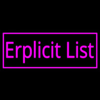 Pink Border Erplicit List Neonreclame