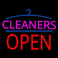 Pink Cleaners Block Red Open Logo Neonreclame