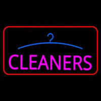 Pink Cleaners Logo Red Border Neonreclame