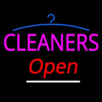 Pink Cleaners Slant Open Logo Neonreclame