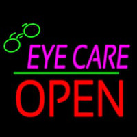 Pink Eye Care Logo Block Open Green Line Neonreclame