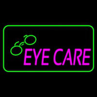 Pink Eye Care Logo Green Border Neonreclame