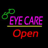Pink Eye Care Yellow Line Open Logo Neonreclame