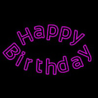 Pink Happy Birthday Neonreclame