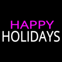 Pink Happy White Holidays Neonreclame