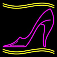 Pink High Heel With Line Neonreclame