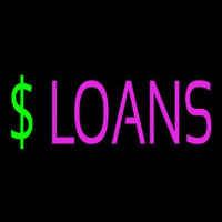Pink Loans Dollar Logo Neonreclame