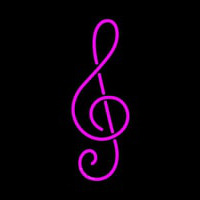 Pink Music Note Neonreclame