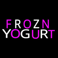 Pink N White Frozen Yogurt Neonreclame