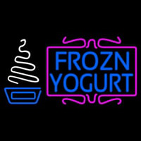 Pink N White Frozen Yogurt Neonreclame