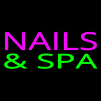 Pink Nails And Spa Green Neonreclame