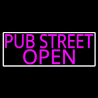 Pink Pub Street Open With White Border Neonreclame